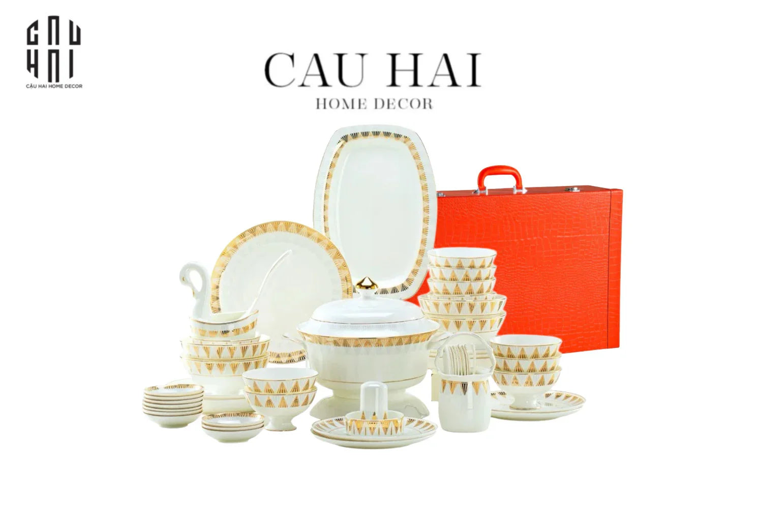 HOME COUTURE - SET CHÉN DĨA L'EMPIRE DE LA LUMIÈRE 72 PCS SS25-CẬU HAI HOME DECOR
