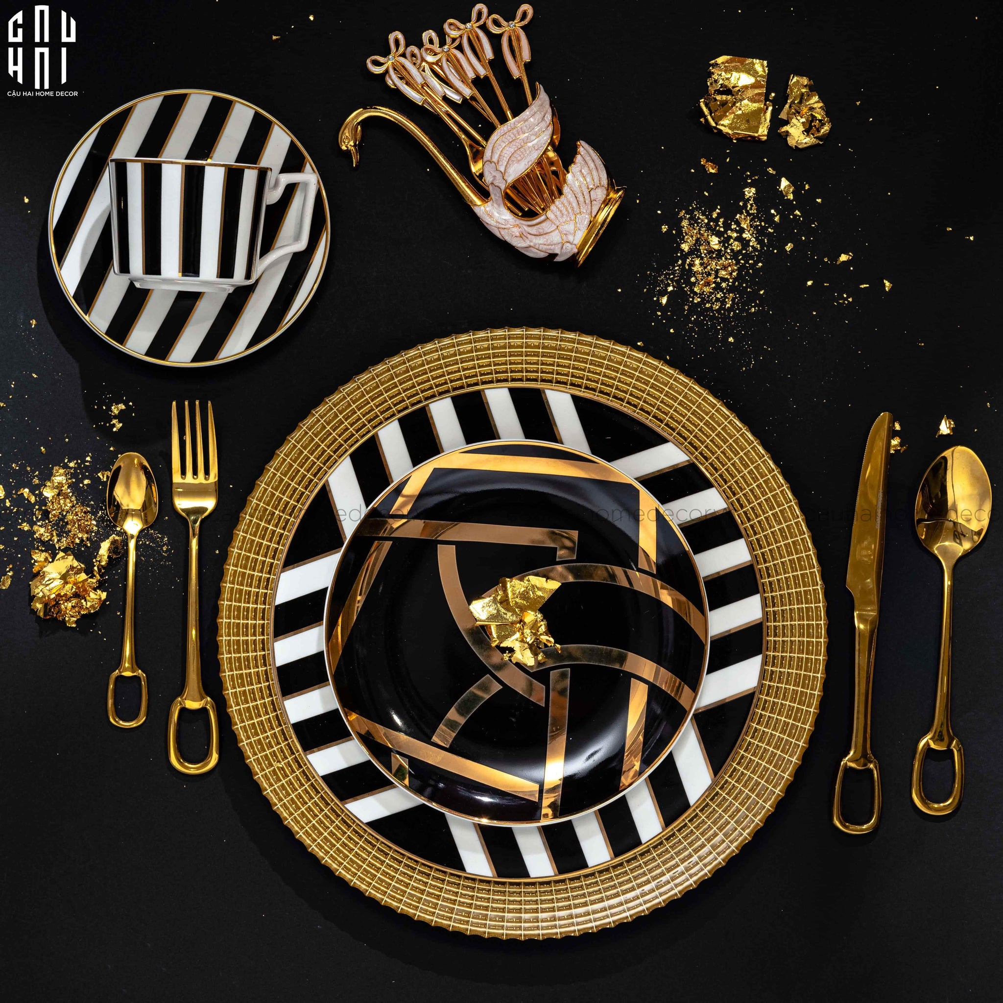 HOME COUTURE - SET ĐĨA ÂU - HARLEY BANQUET DINNER SET. SS25-CẬU HAI HOME DECOR