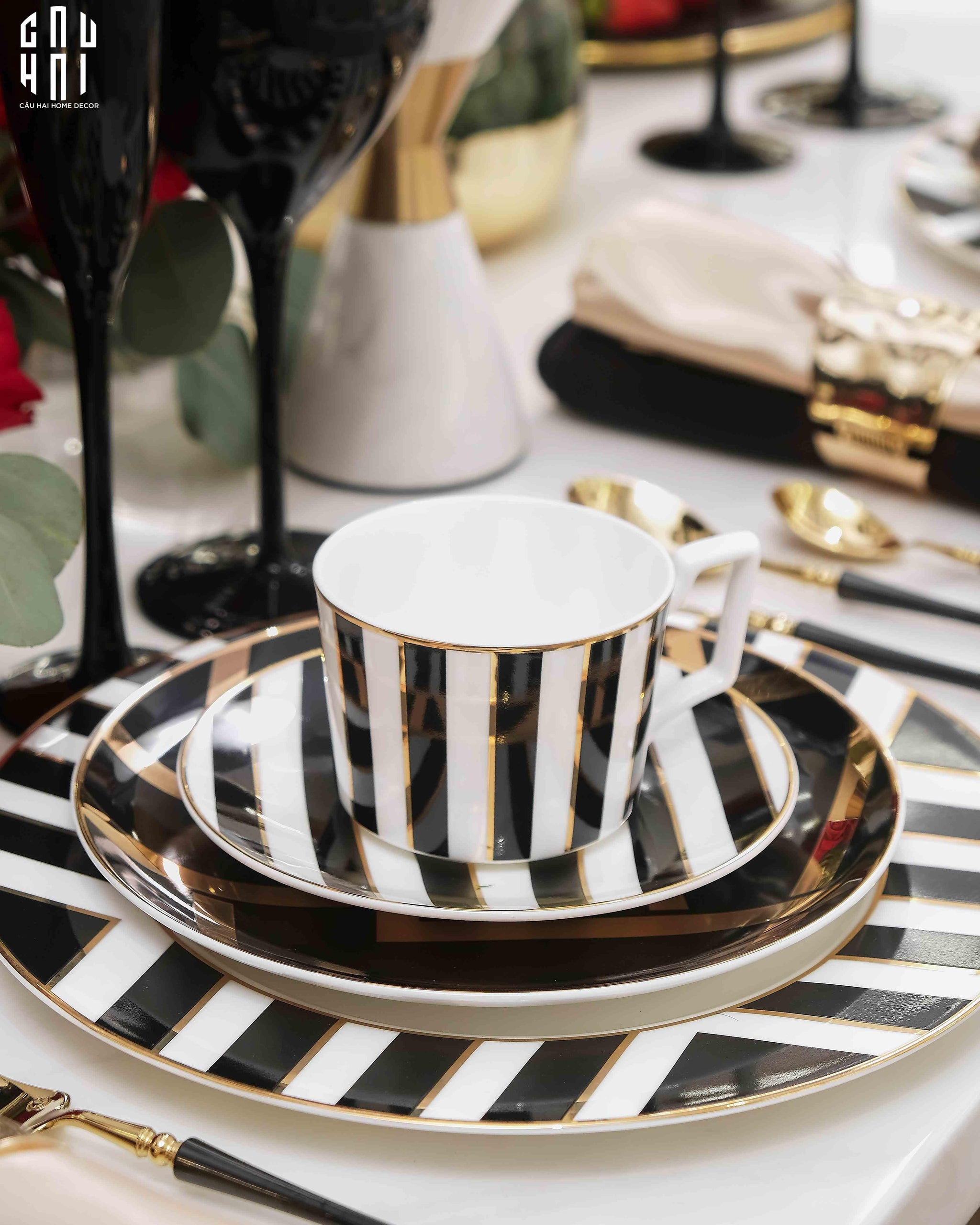 HOME COUTURE - SET ĐĨA ÂU - HARLEY BANQUET DINNER SET. SS25-CẬU HAI HOME DECOR