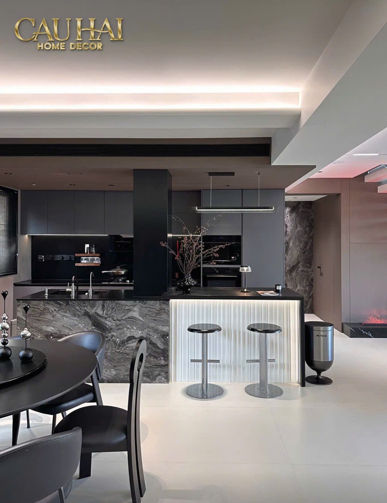 Home Couture - Thùng Rác Premium Automatic Opal Chalice Mr Bin 20L - CẬU HAI HOME DECOR