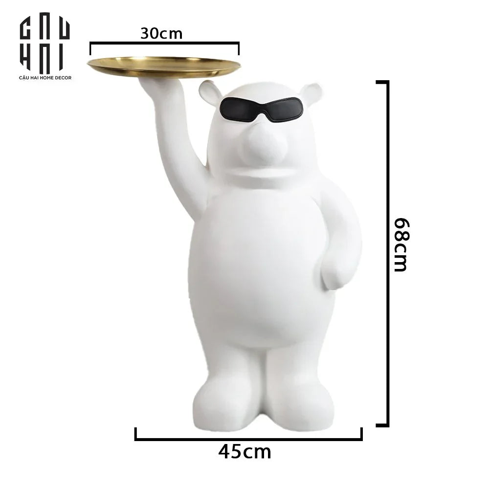 HOME COUTURE - TƯỢNG BIG BOSS BEAR 68 SS25-CẬU HAI HOME DECOR