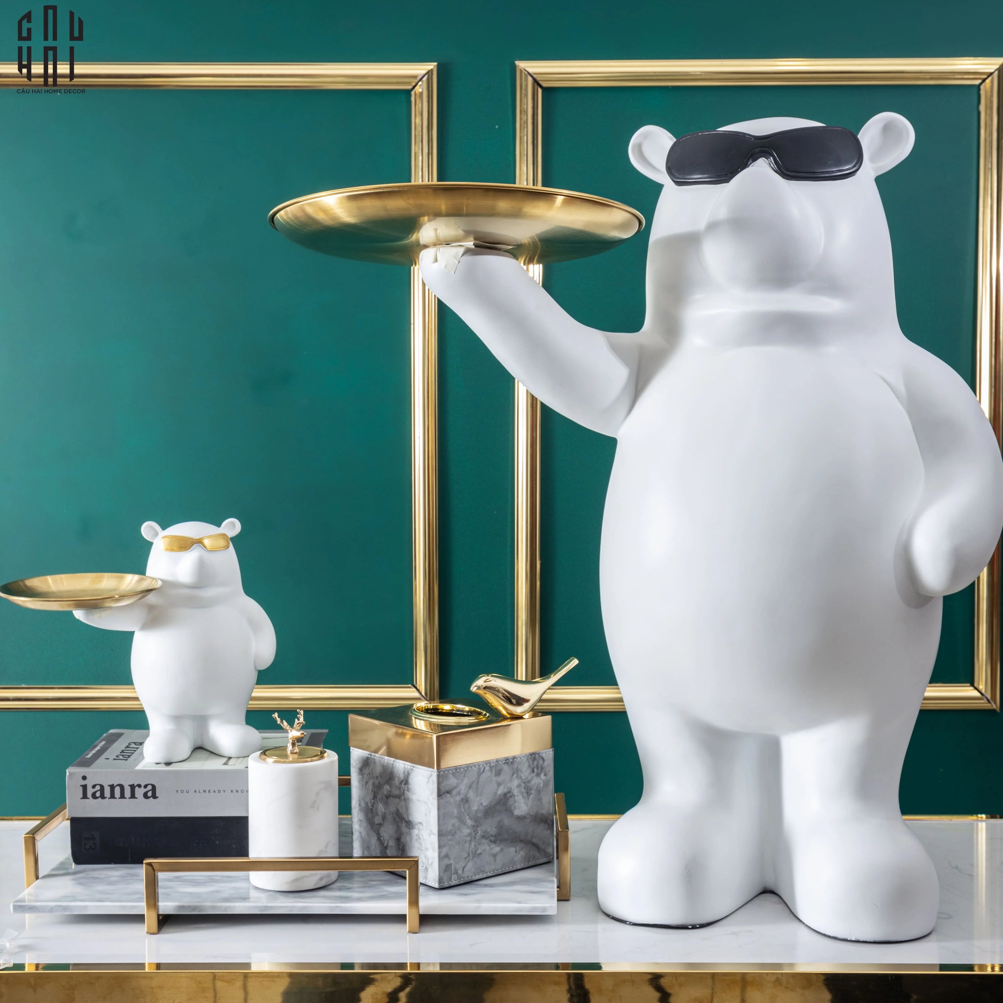 HOME COUTURE - TƯỢNG BIG BOSS BEAR 68 SS25-CẬU HAI HOME DECOR