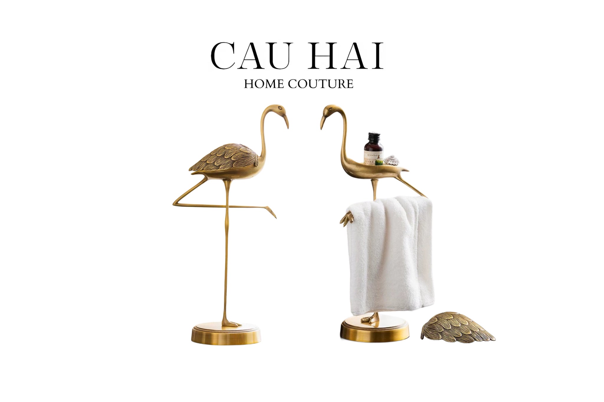 HOME COUTURE - TƯỢNG ĐỒNG FLAMINGO HEALING GUARDIAN-CẬU HAI HOME DECOR