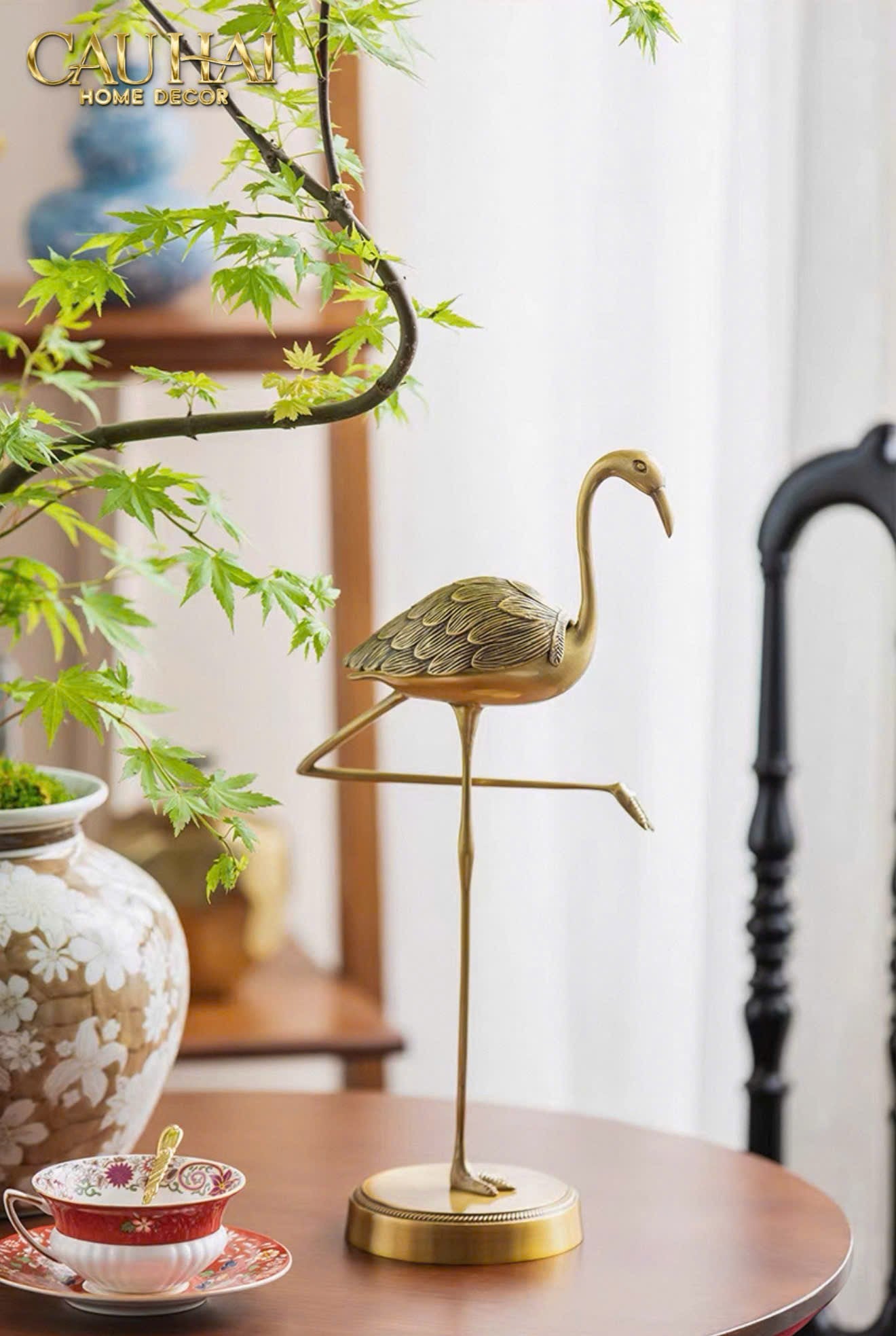 HOME COUTURE - TƯỢNG ĐỒNG FLAMINGO HEALING GUARDIAN-CẬU HAI HOME DECOR