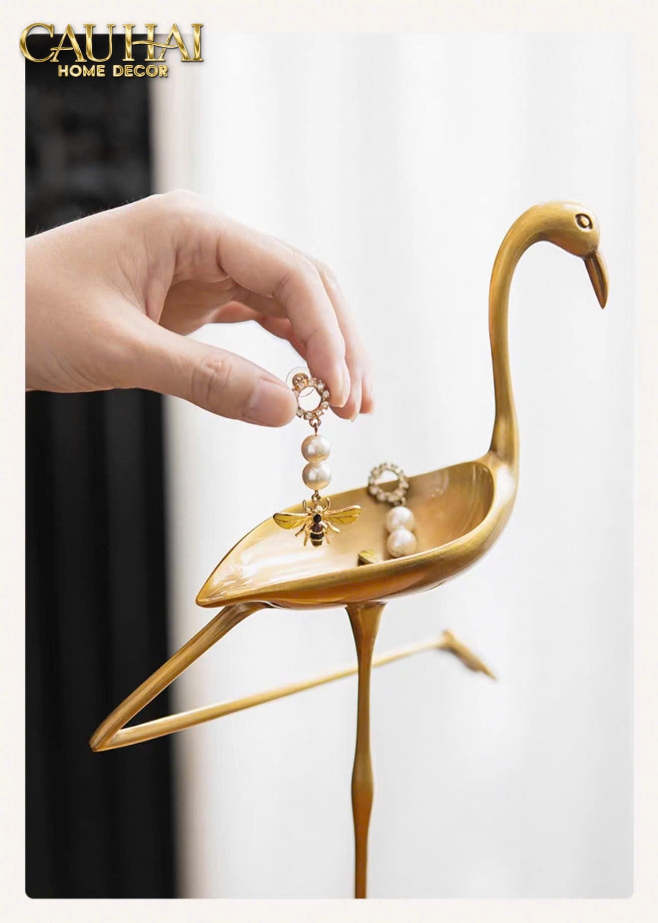 HOME COUTURE - TƯỢNG ĐỒNG FLAMINGO HEALING GUARDIAN-CẬU HAI HOME DECOR