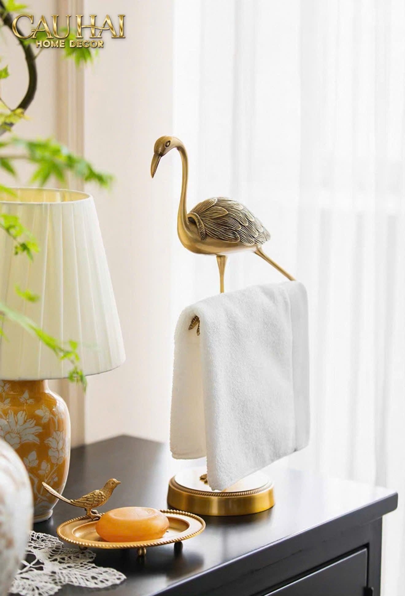 HOME COUTURE - TƯỢNG ĐỒNG FLAMINGO HEALING GUARDIAN-CẬU HAI HOME DECOR