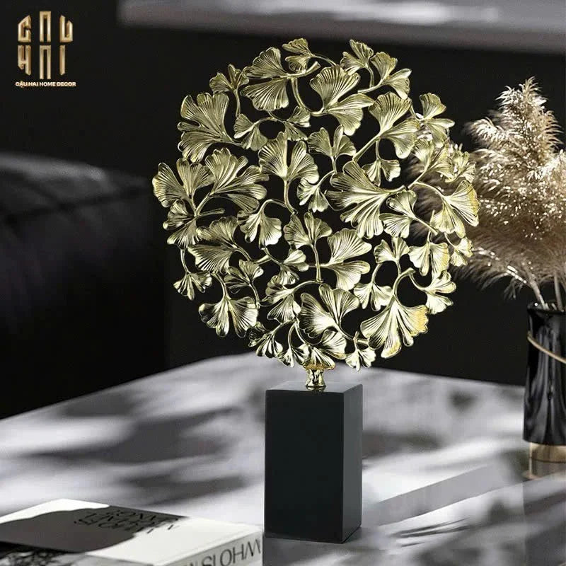 HOME COUTURE - TƯỢNG ĐỒNG LÁ GINKGO JARDIN IMPÉRIAL-CẬU HAI HOME DECOR