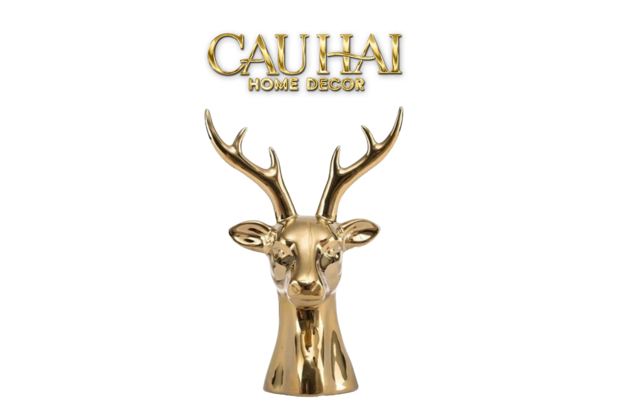 Home Couture - Tượng Gilded Reindeer Fw25 - CẬU HAI HOME DECOR