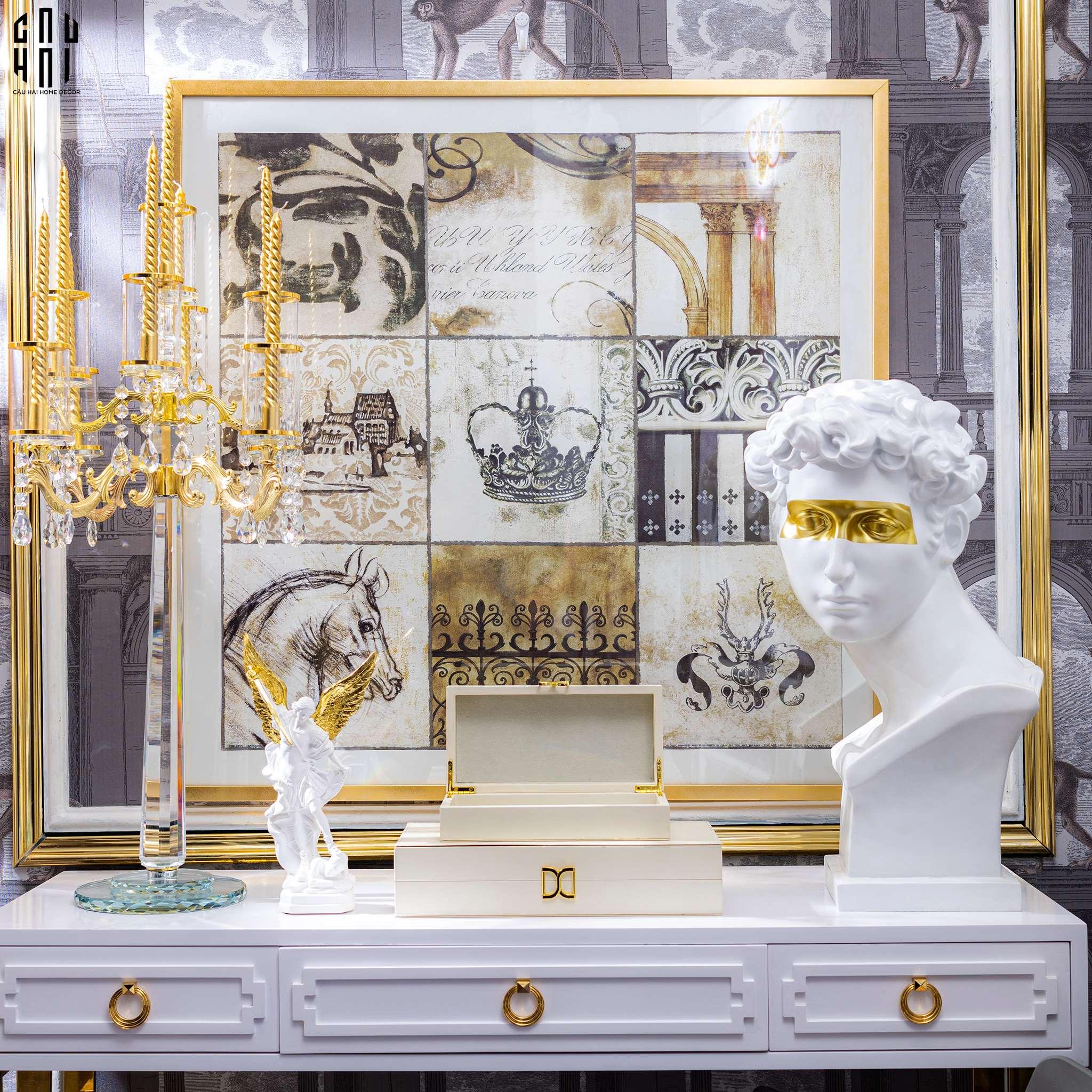 Home Couture - Tượng Giuliano Masque Doré Spéciale Limitée 60Cm - CẬU HAI HOME DECOR