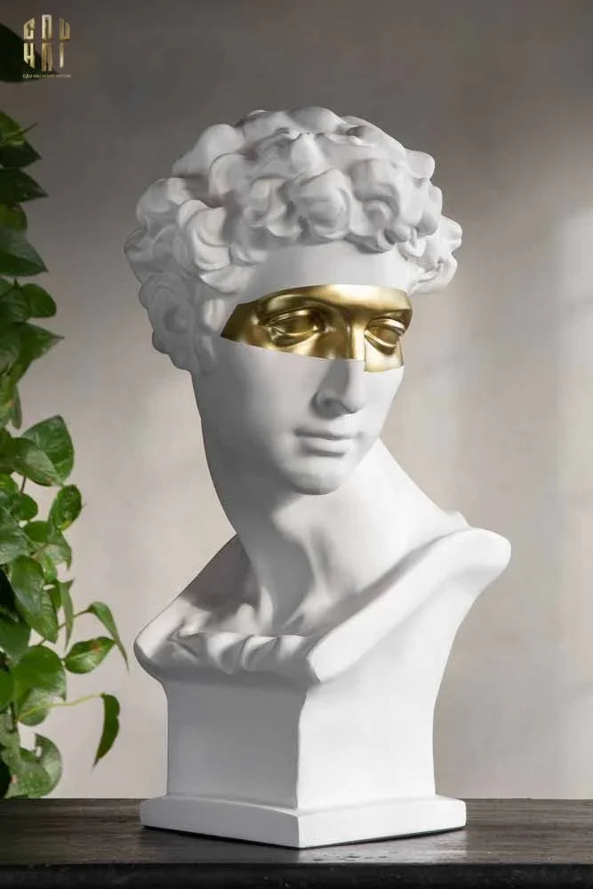 Home Couture - Tượng Giuliano Masque Doré Spéciale Limitée 60Cm - CẬU HAI HOME DECOR