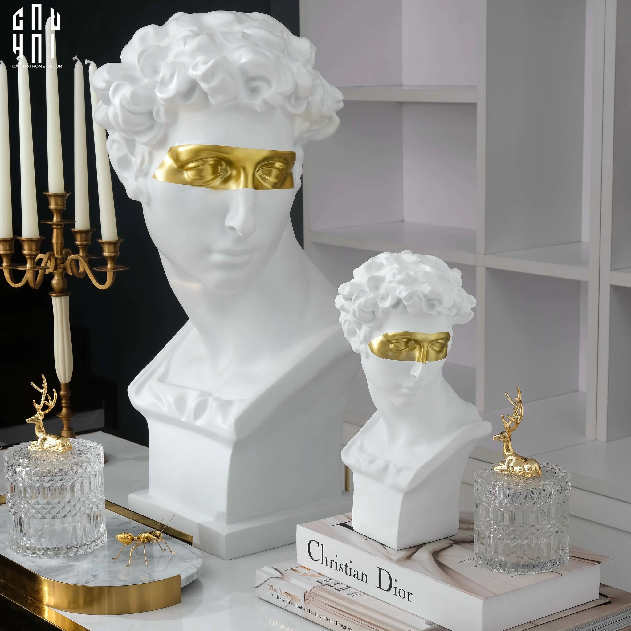 HOME COUTURE - TƯỢNG GIULIANO ORIGINAL 60CM-CẬU HAI HOME DECOR