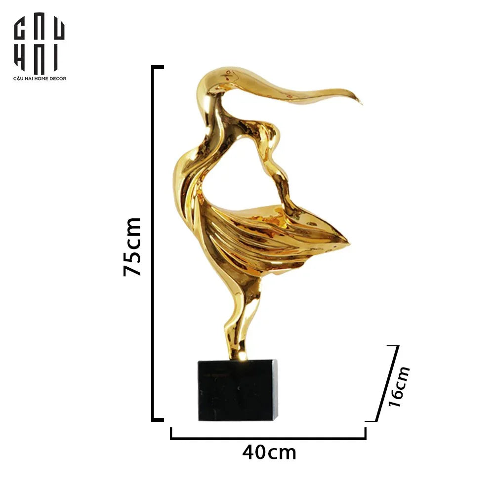 HOME COUTURE - TƯỢNG GOLDEN BALLET 75 SS25-CẬU HAI HOME DECOR