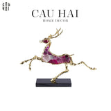 HOME COUTURE - TƯỢNG HƯƠU ĐỒNG ĐÁ QUÝ BOLTING ELK SS25-CẬU HAI HOME DECOR