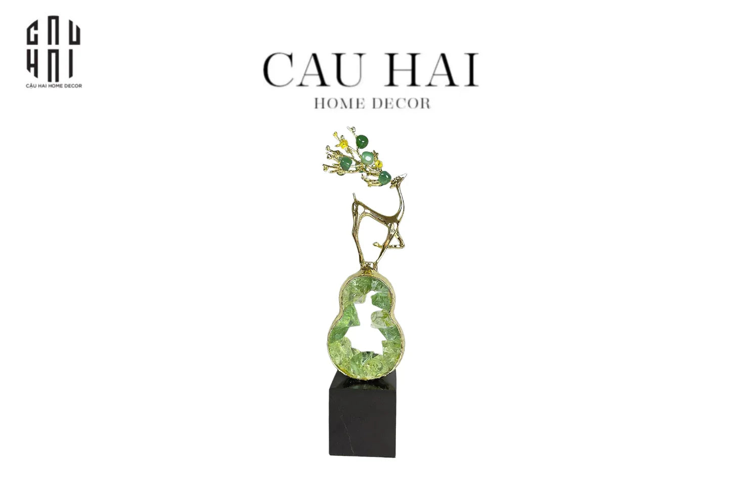 HOME COUTURE - TƯỢNG HƯƠU IMPERIAL EMERALD ELK SS25-CẬU HAI HOME DECOR