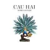 HOME COUTURE - TƯỢNG KHỔNG TƯỚC ROYAL PLUMAGE - EMPRESS FAN-CẬU HAI HOME DECOR