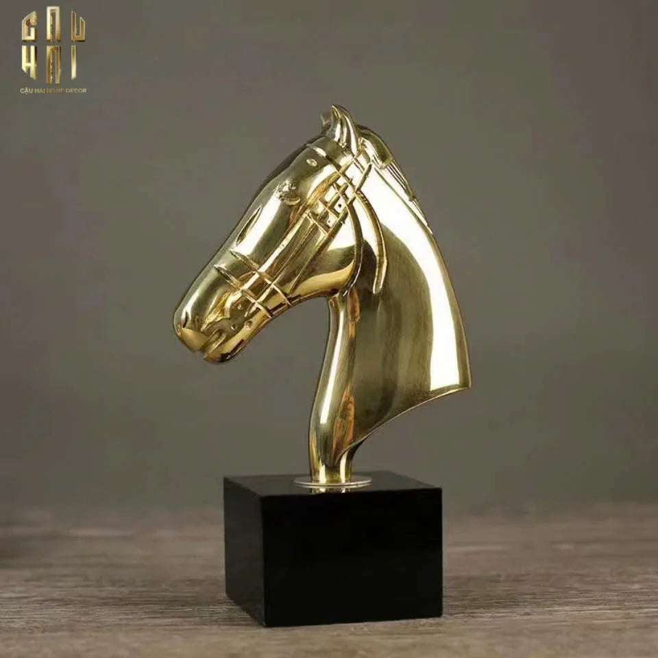 HOME COUTURE - TƯỢNG NGỰA GILDED TROY FW25-CẬU HAI HOME DECOR