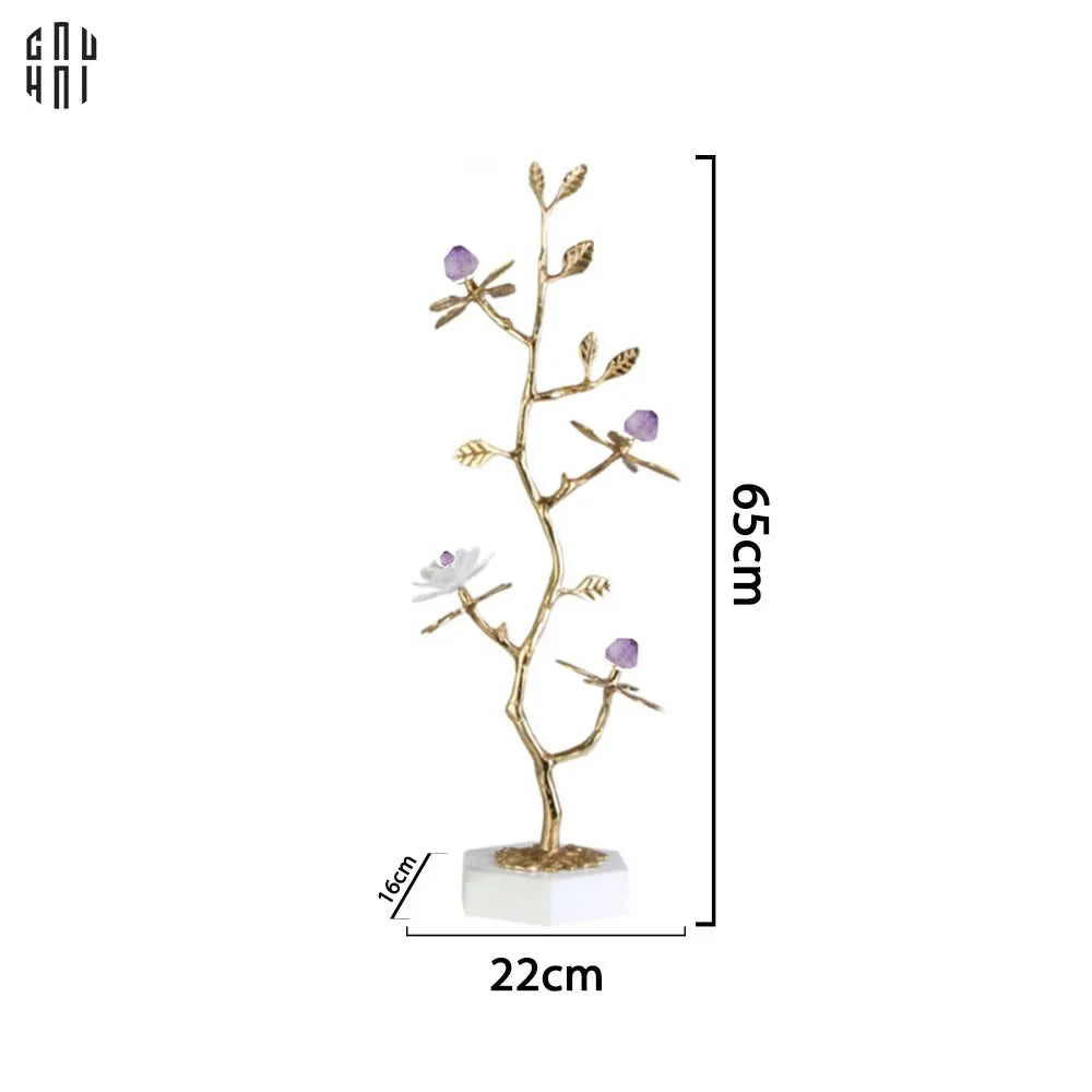 Home Couture - Tượng Nhánh Cây Đồng Lux Gems Golden Hesperides - CẬU HAI HOME DECOR