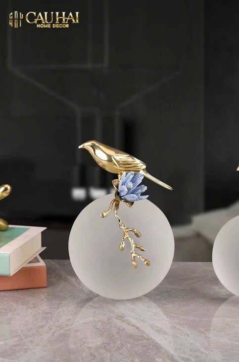 HOME COUTURE - TƯỢNG QUẢ CẦU PHA LÊ JEWELRY DYNASTY BIRD-CẬU HAI HOME DECOR