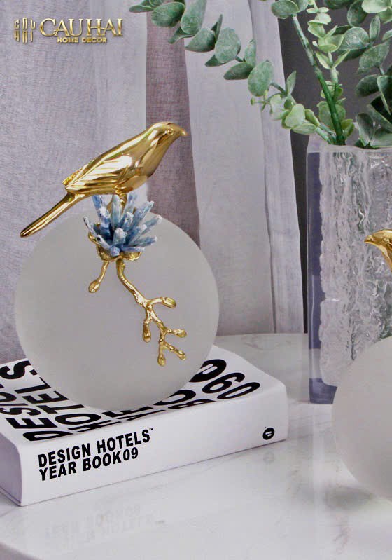 HOME COUTURE - TƯỢNG QUẢ CẦU PHA LÊ JEWELRY DYNASTY BIRD-CẬU HAI HOME DECOR