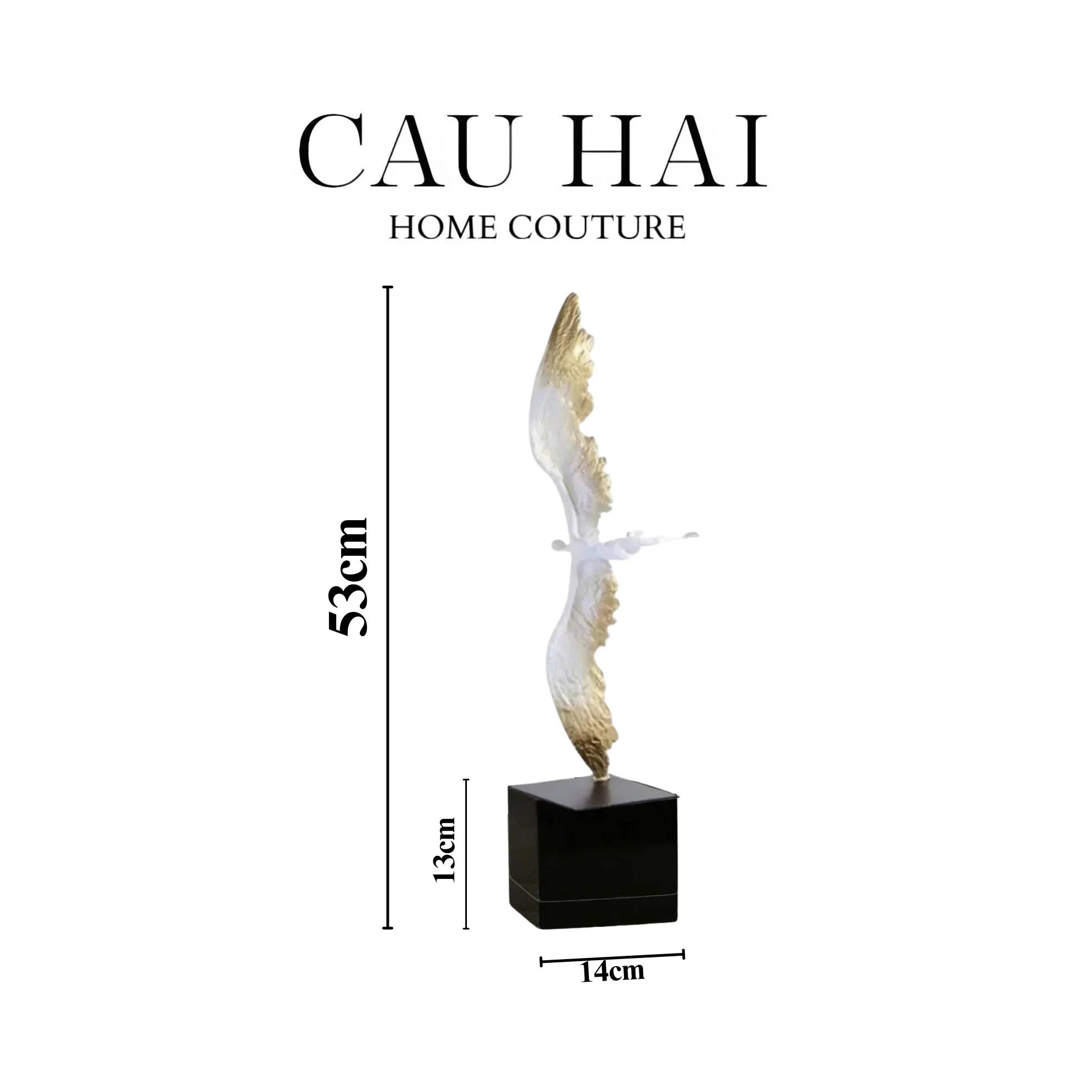HOME COUTURE - TƯỢNG THIÊN THẦN FALLING ANGEL H53-CẬU HAI HOME DECOR