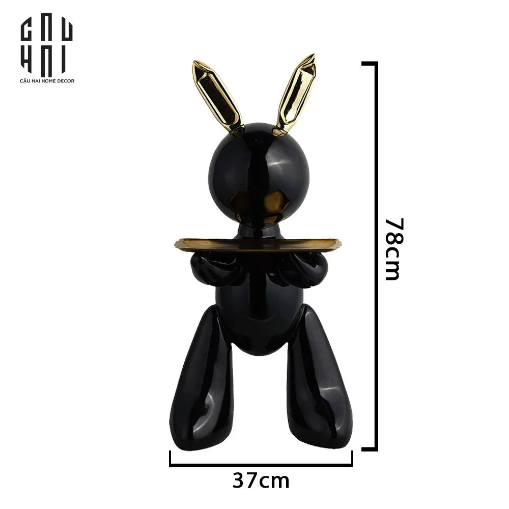HOME COUTURE - TƯỢNG ULTRA LAPIN NOIR MONOLITHE ALLURE 78-CẬU HAI HOME DECOR