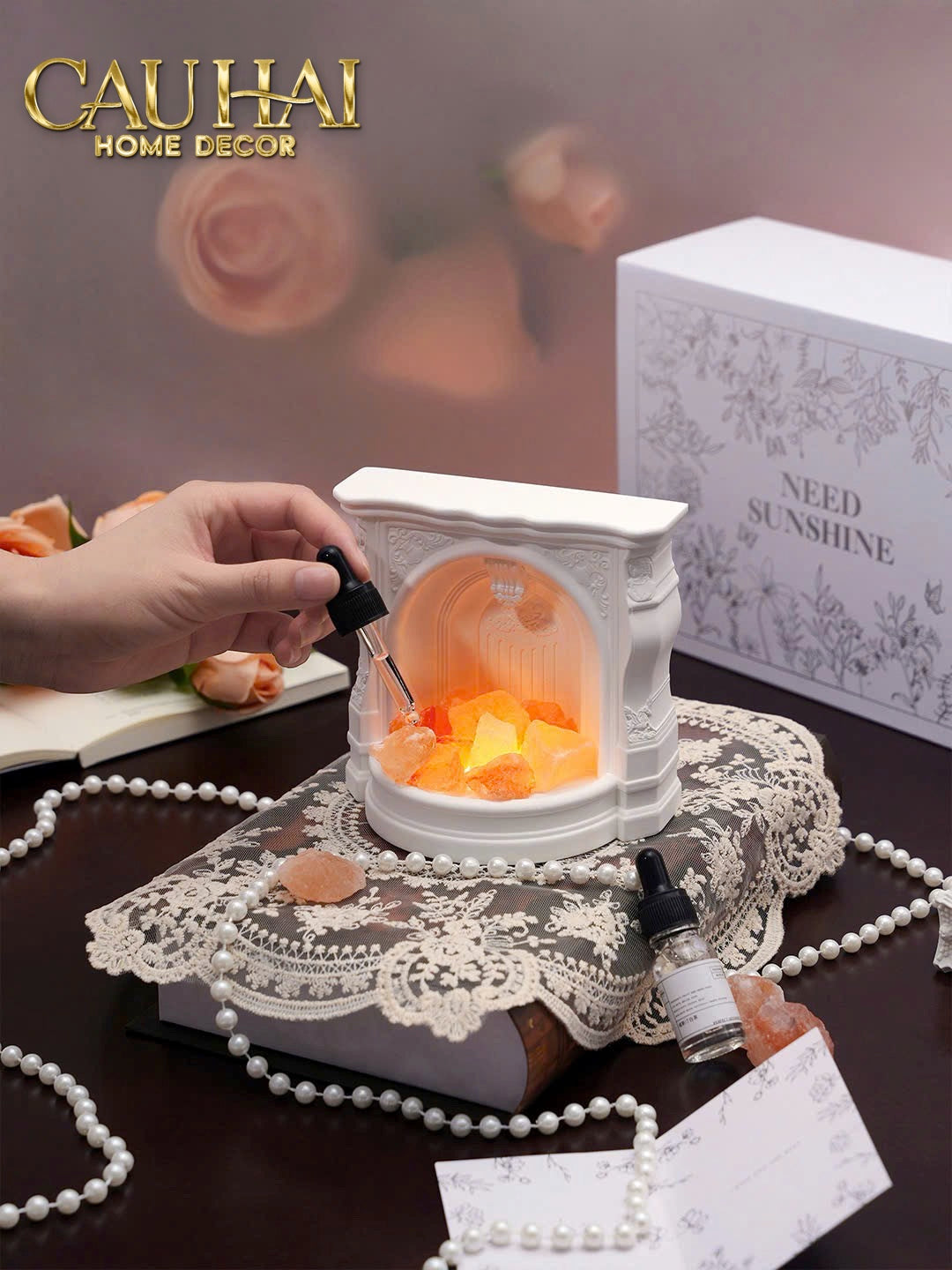 Home Fragrance - Gift Set Đèn Tinh Dầu Artermis Éternal Flame - CẬU HAI HOME DECOR