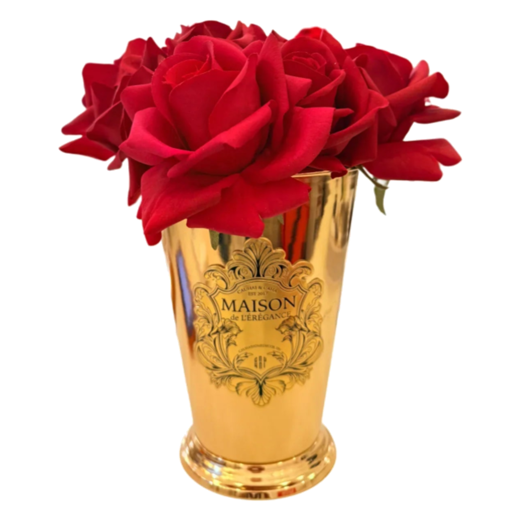 Home Fragrance - Lọ Hoa Hồng Nhung Khuếch Tán Tinh Dầu Maison de l'Élégance H27x20 - Cậu Hai Home Decor