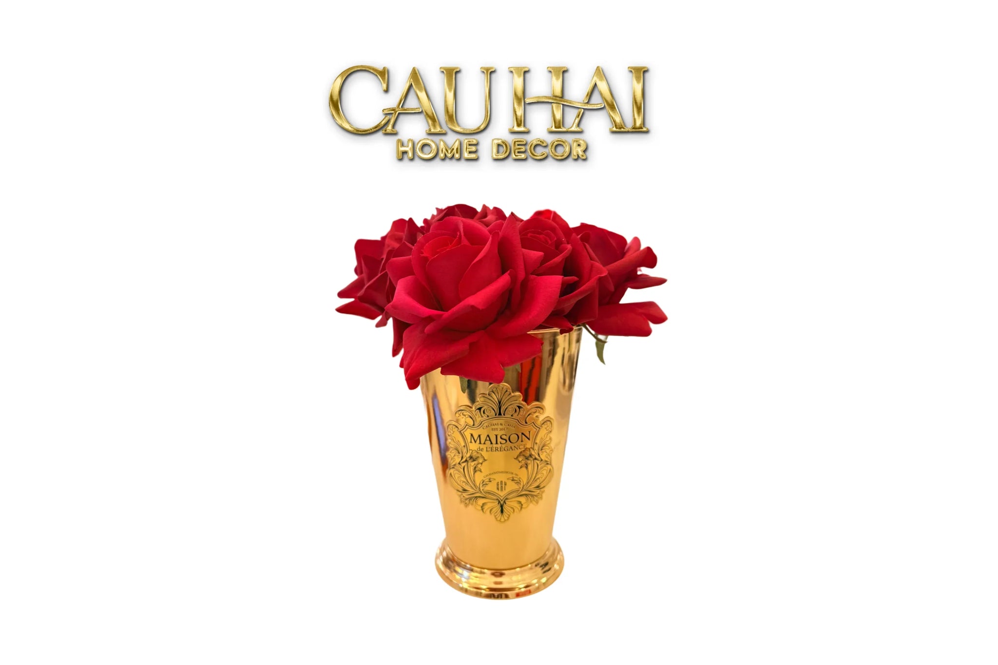 Home Fragrance - Lọ Hoa Hồng Nhung Khuếch Tán Tinh Dầu Maison de l’Élégance H27x20-CẬU HAI HOME DECOR