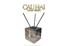 Home Fragrance - Lọ Khuếch Tán Tinh Dầu Cristalleries Cannage Facetté Smoky Gris 7x7x7-CẬU HAI HOME DECOR
