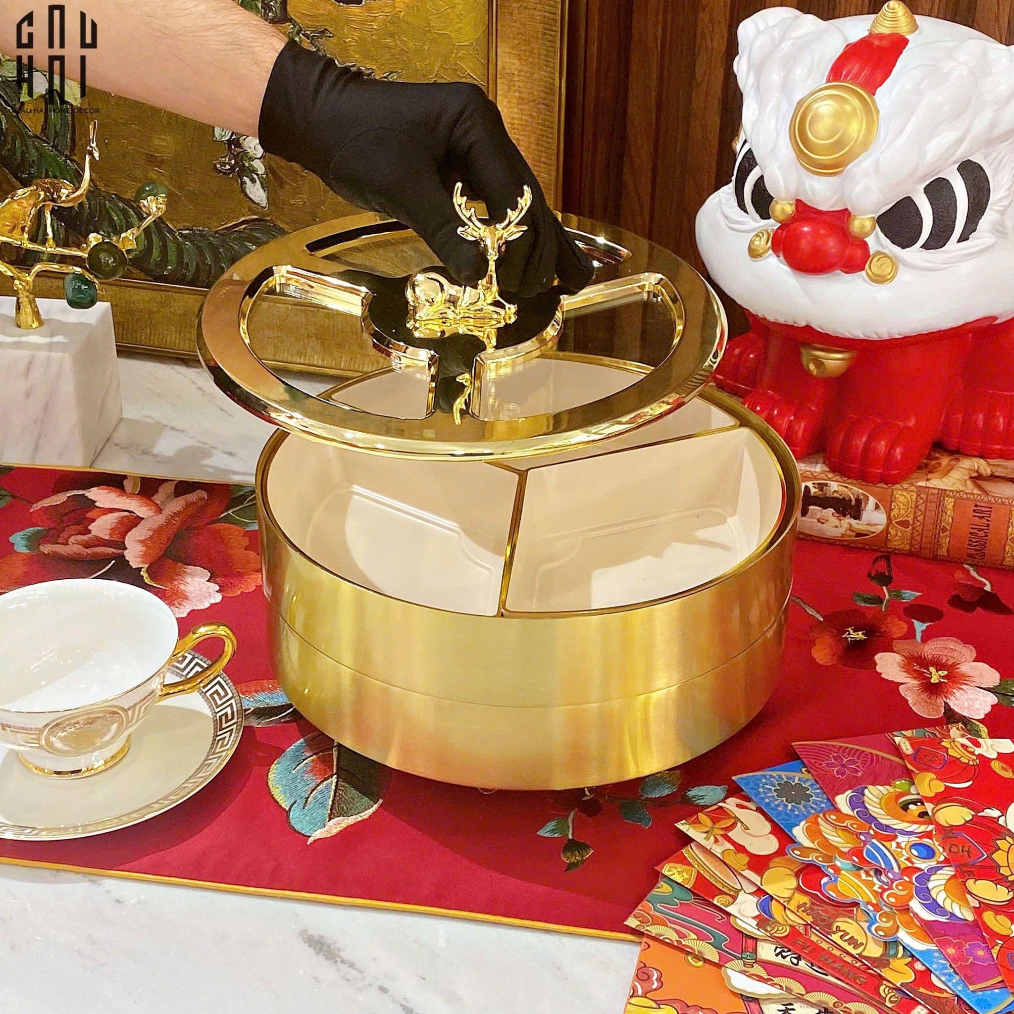 HỘP BÁNH MỨT 2 TẦNG MEDIUM SHINING LAYING ALLEY-CẬU HAI HOME DECOR