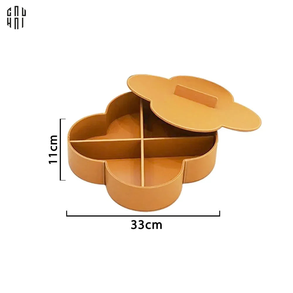 Hộp Bánh Mứt Da Lux Leather Terra Fleur Monogram 33-Lọ kẹo Canister Bonbonnière-Đối tác tại Trung Quốc theo từng đơn đặt hàng-CẬU HAI HOME DECOR