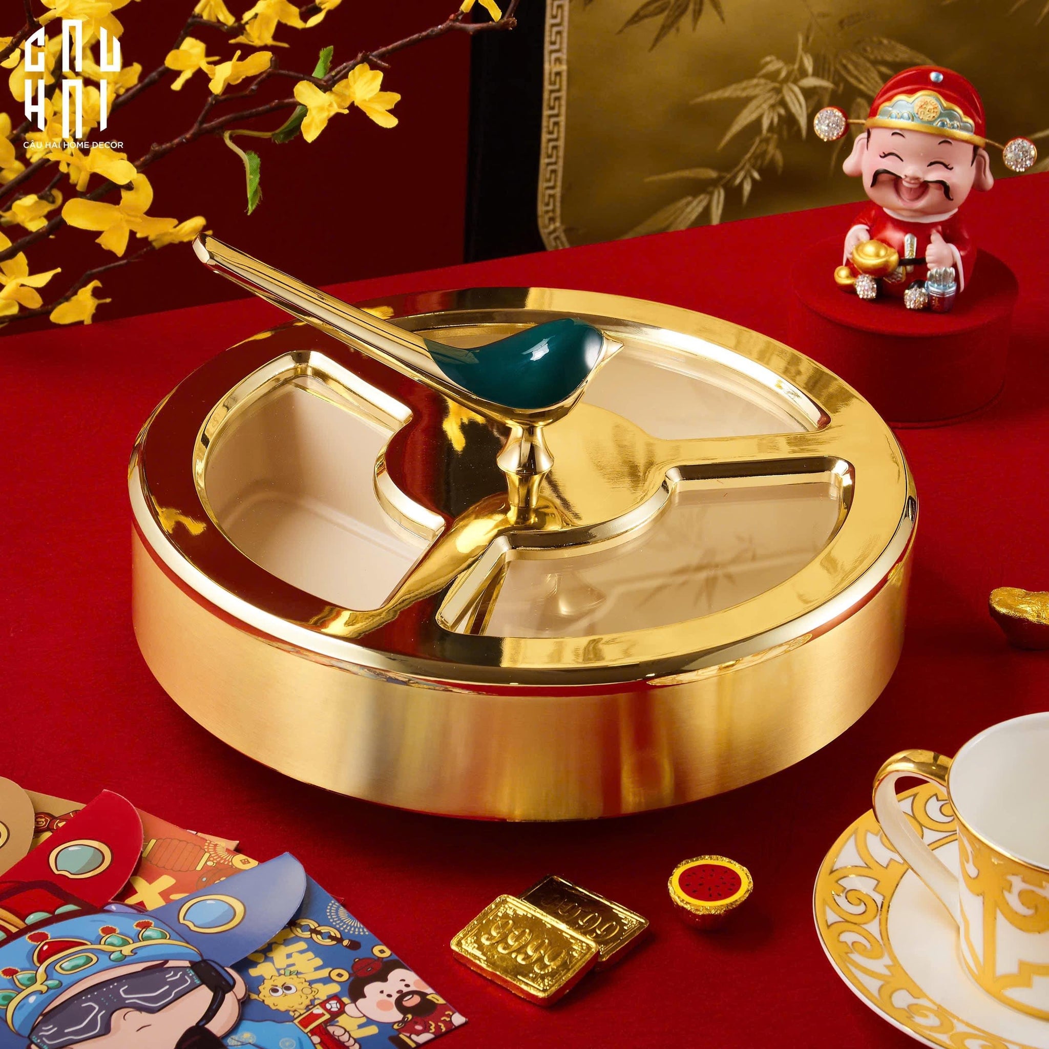 HỘP BÁNH MỨT GLAMOUR - BIRD-CẬU HAI HOME DECOR