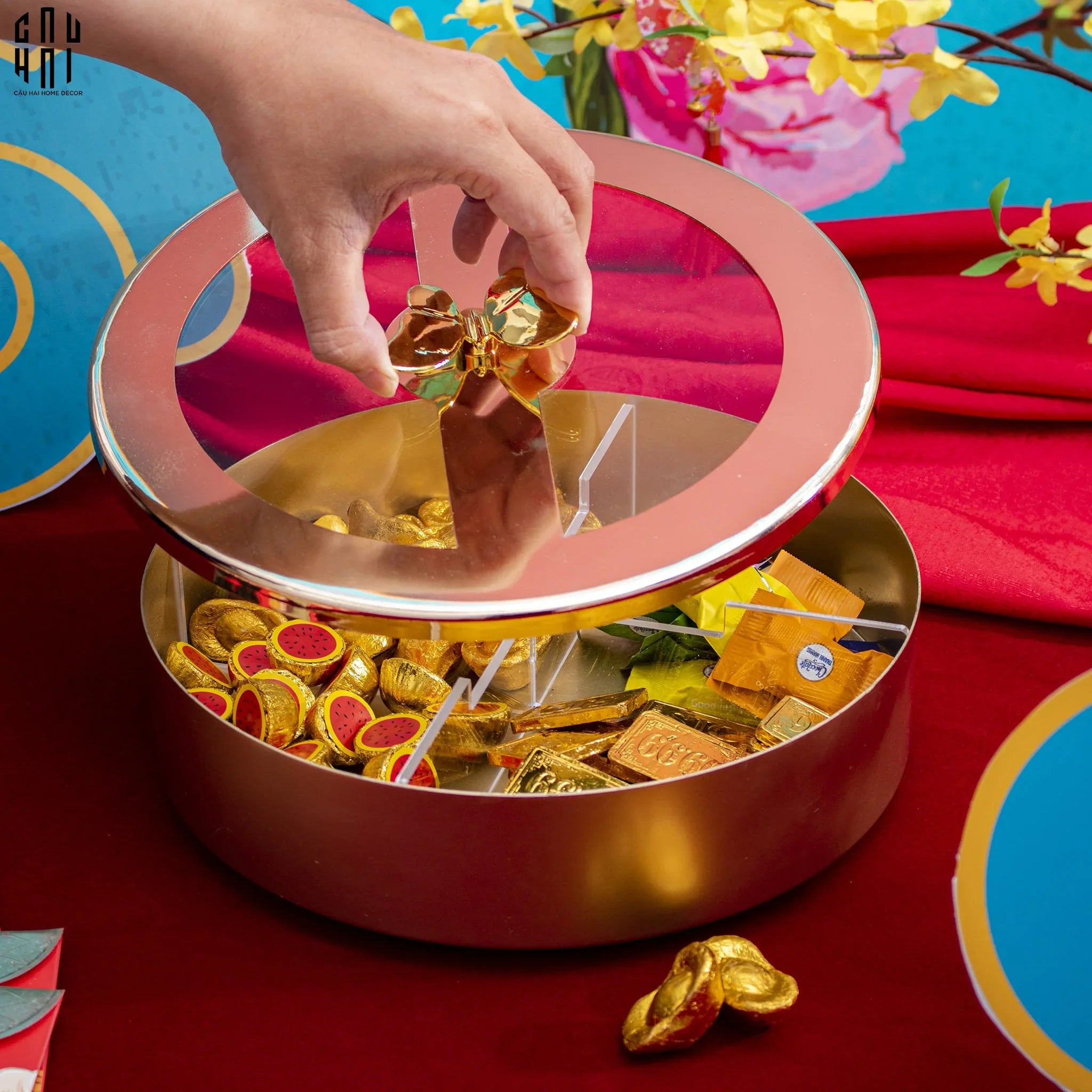 HỘP BÁNH MỨT GOLDEN BUTTERFLY-CẬU HAI HOME DECOR