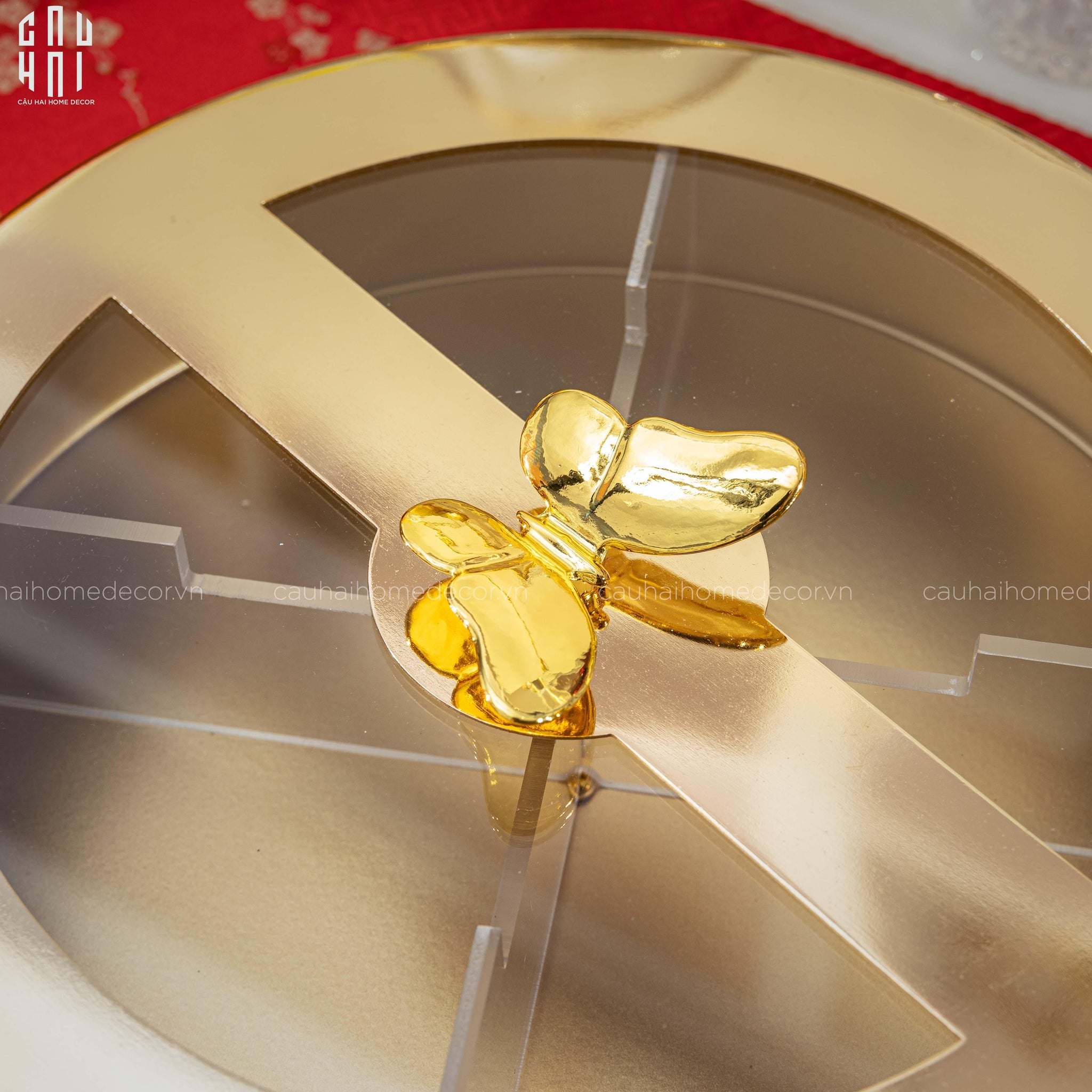 HỘP BÁNH MỨT GOLDEN BUTTERFLY-CẬU HAI HOME DECOR
