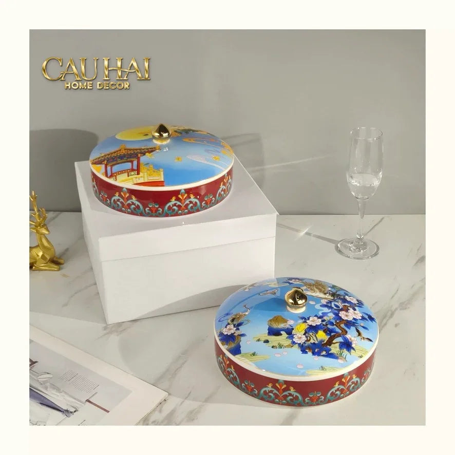 Hộp Bánh Mứt Hoàng Hạc Lâu D22-Hộp Bánh Mứt-CẬU HAI HOME DECOR