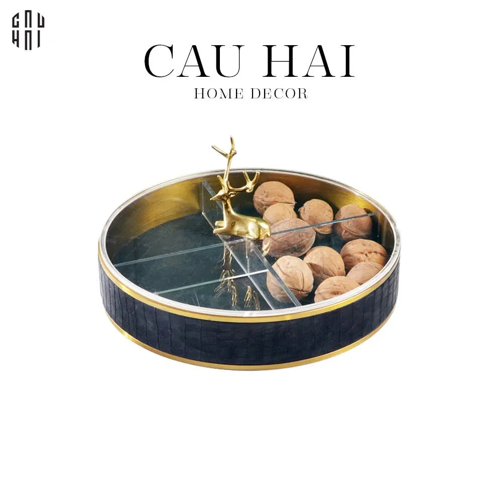 HỘP BÁNH MỨT LEATHER - MIDNIGHT LAYING ALLEY-CẬU HAI HOME DECOR