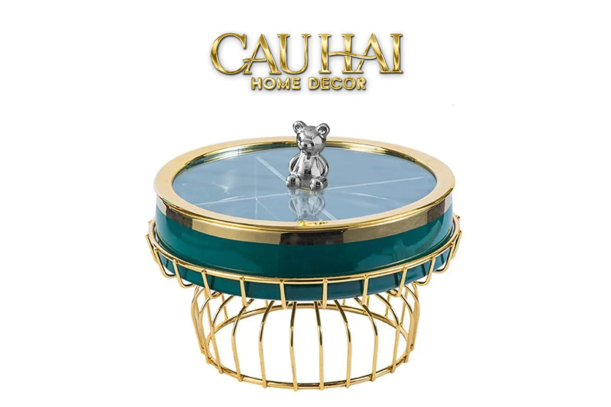 Hộp Bánh Mứt Sứ Tráng Men Alley Améthyste-Lọ kẹo Canister Bonbonnière-Đối tác tại Trung Quốc theo từng đơn đặt hàng-CẬU HAI HOME DECOR