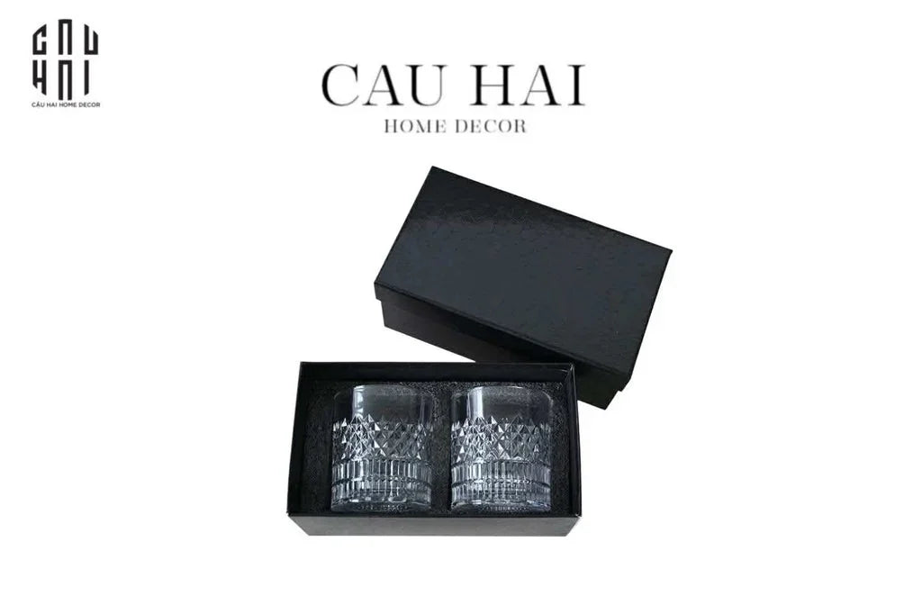 HỘP DA BAO BÌ 2 LY WHISKY-CẬU HAI HOME DECOR