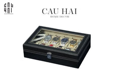 Hộp Đồng Hồ Da 12 L'Heure - 12 Slots-CẬU HAI HOME DECOR