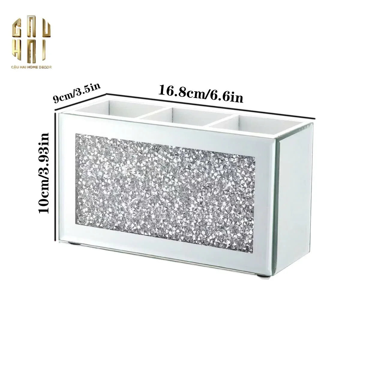 HỘP ĐỰNG 3 NGĂN CRYSTAL MIRROR-CẬU HAI HOME DECOR