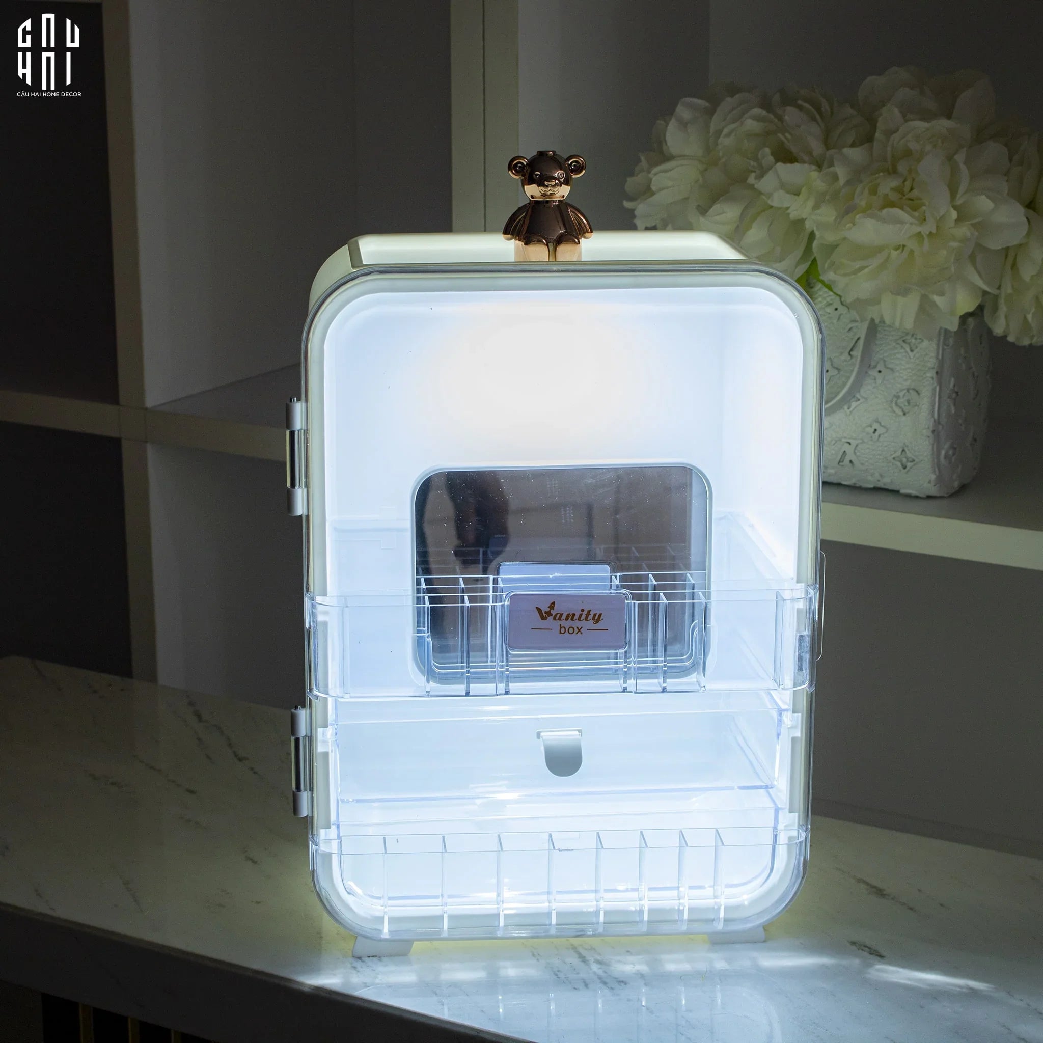 HỘP ĐỰNG MỸ PHẨM VANITY BOX-CẬU HAI HOME DECOR
