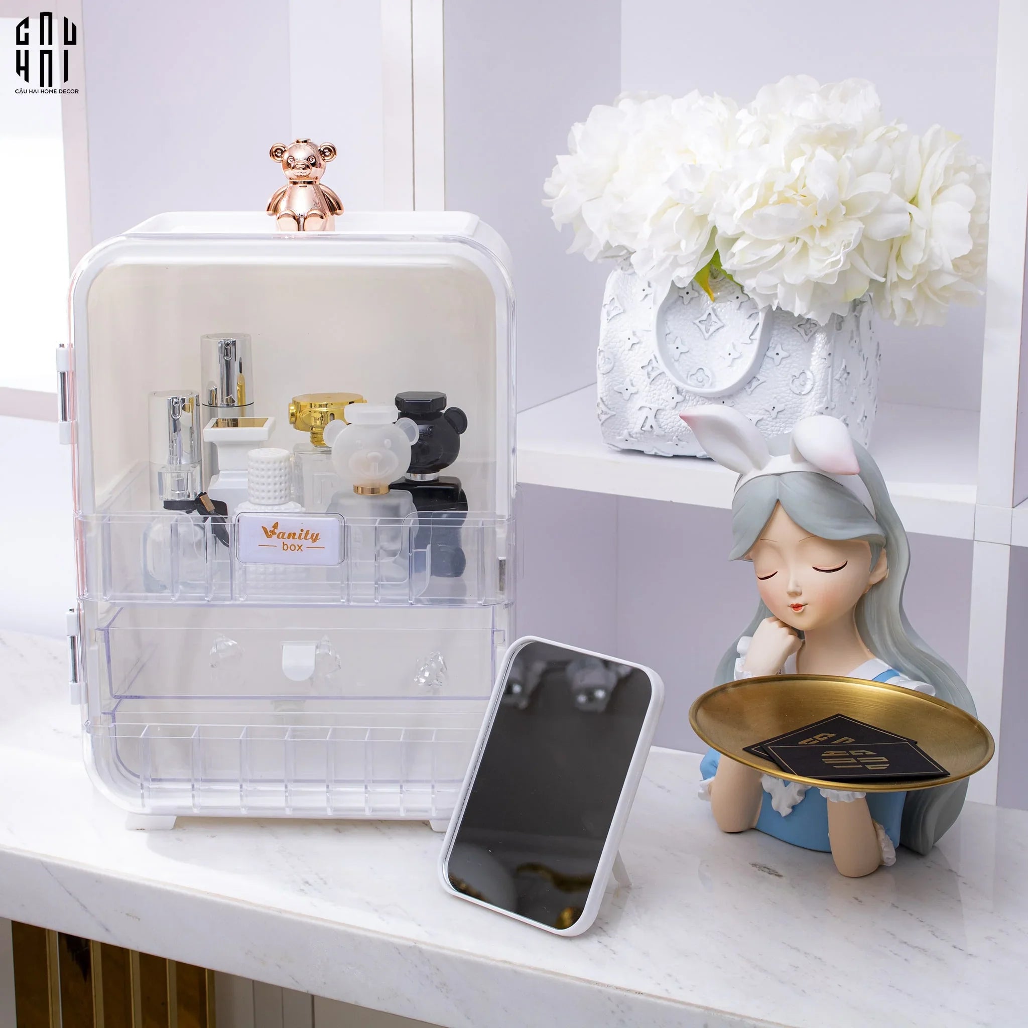 HỘP ĐỰNG MỸ PHẨM VANITY BOX-CẬU HAI HOME DECOR