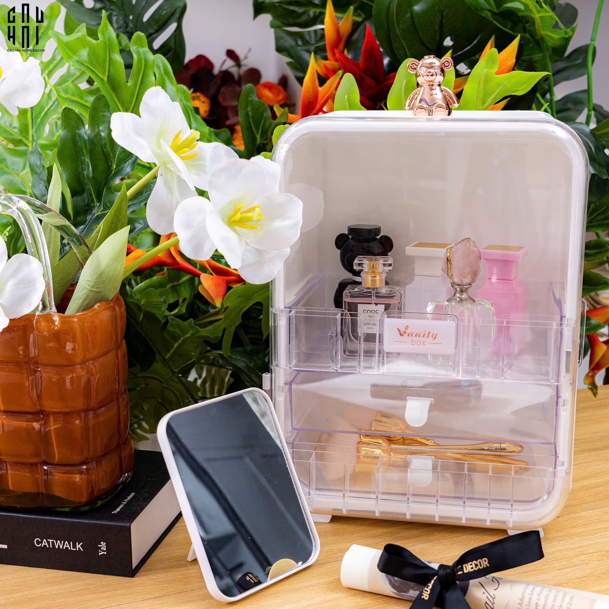 HỘP ĐỰNG MỸ PHẨM VANITY BOX-CẬU HAI HOME DECOR