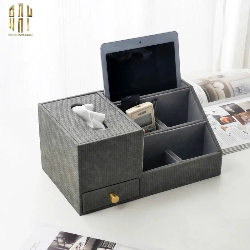 HỘP GIẤY NHUNG ĐA NĂNG GRIS PERLE AUTHENTIQUE SS25-CẬU HAI HOME DECOR