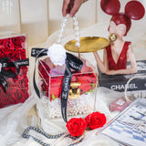 HỘP HOA VELVET ROSE - RED-CẬU HAI HOME DECOR