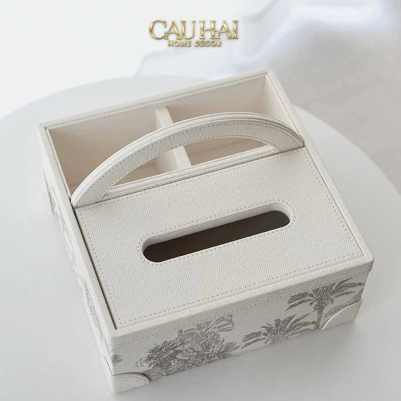 Hộp Khăn Giấy 3 Ngăn Handy Opaline Flora Tonkin-CẬU HAI HOME DECOR