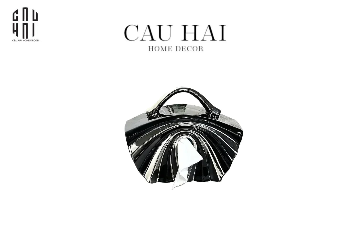 HỘP KHĂN GIẤY CERAMIC LAYDY CLUTCH-CẬU HAI HOME DECOR