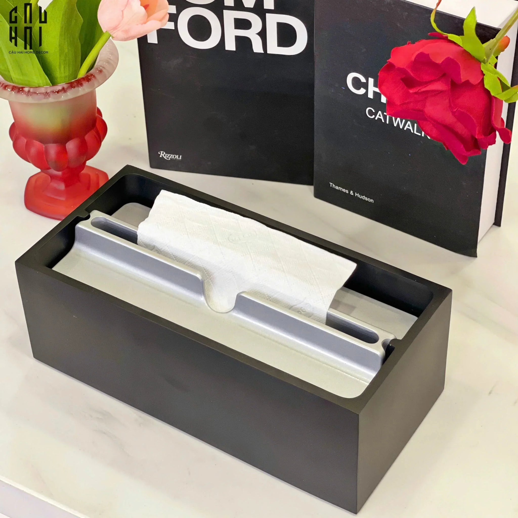 HỘP KHĂN GIẤY COMPOSITE TEVENA-CẬU HAI HOME DECOR