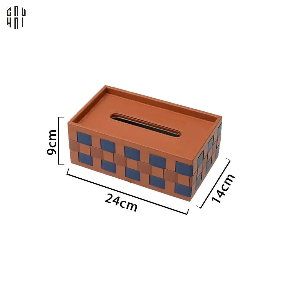 HỘP KHĂN GIẤY DA AUBURN MONO LEATHER TISSUE BOX-CẬU HAI HOME DECOR