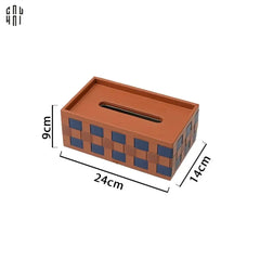 Hộp Khăn Giấy Da Auburn Ruban Leather Tissue Box-CẬU HAI HOME DECOR